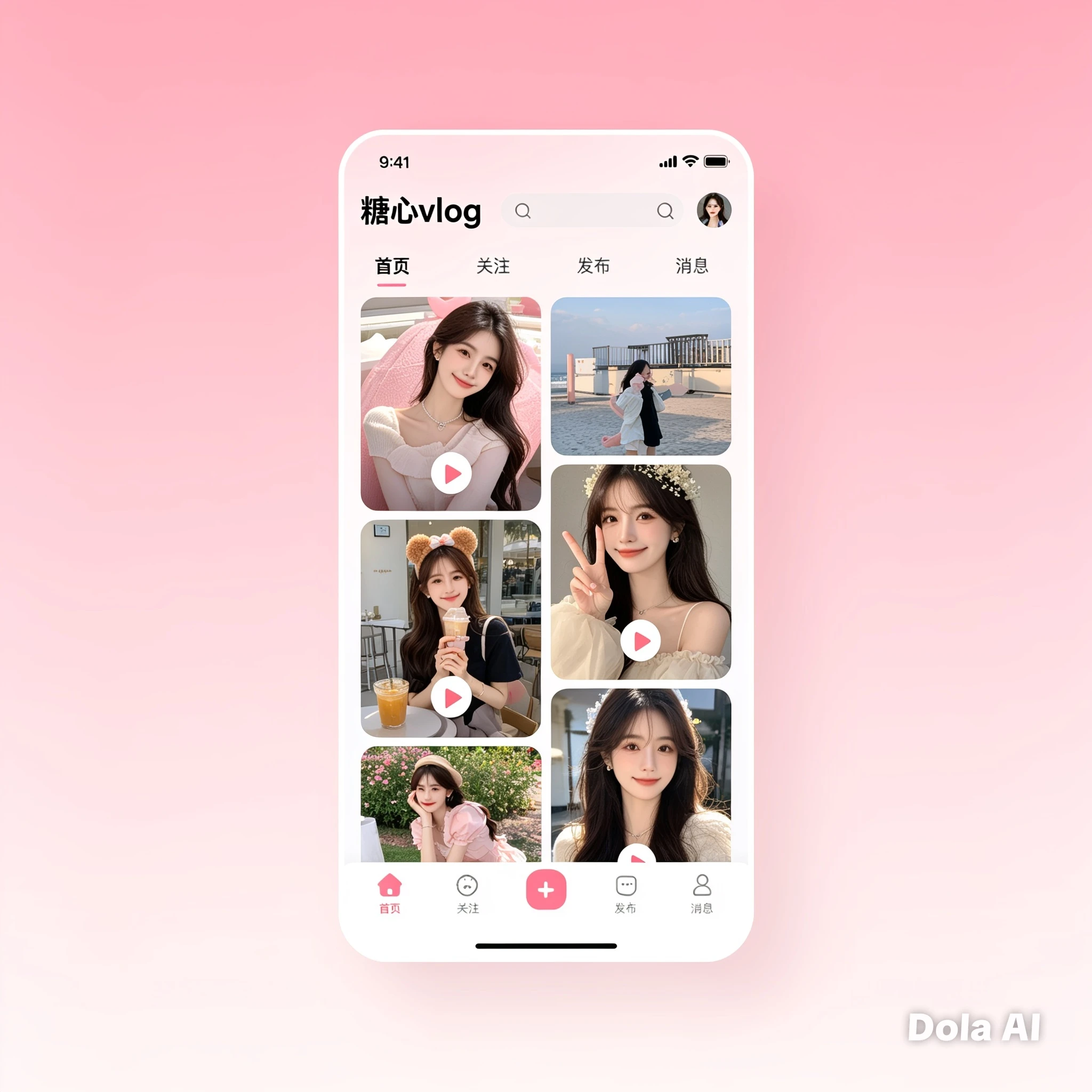 糖心Vlog移动端生活内容界面